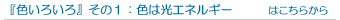 �F���낢��@���̂P�@�F�͌��G�l���M�[