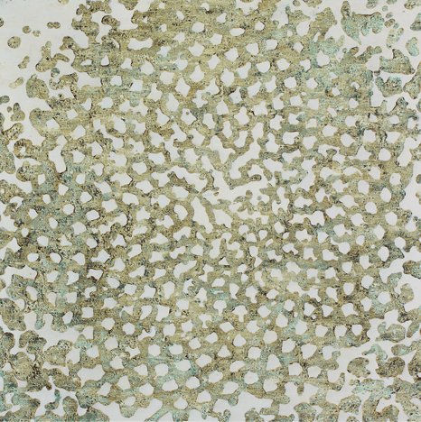 「螺旋/向日葵」顔料･アクリル･画布 45×45cm 2018年