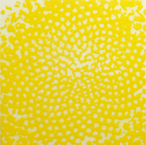 「皮膜2018／向日葵Ⅱ」 顔料・アクリル・画布 68×68㎝